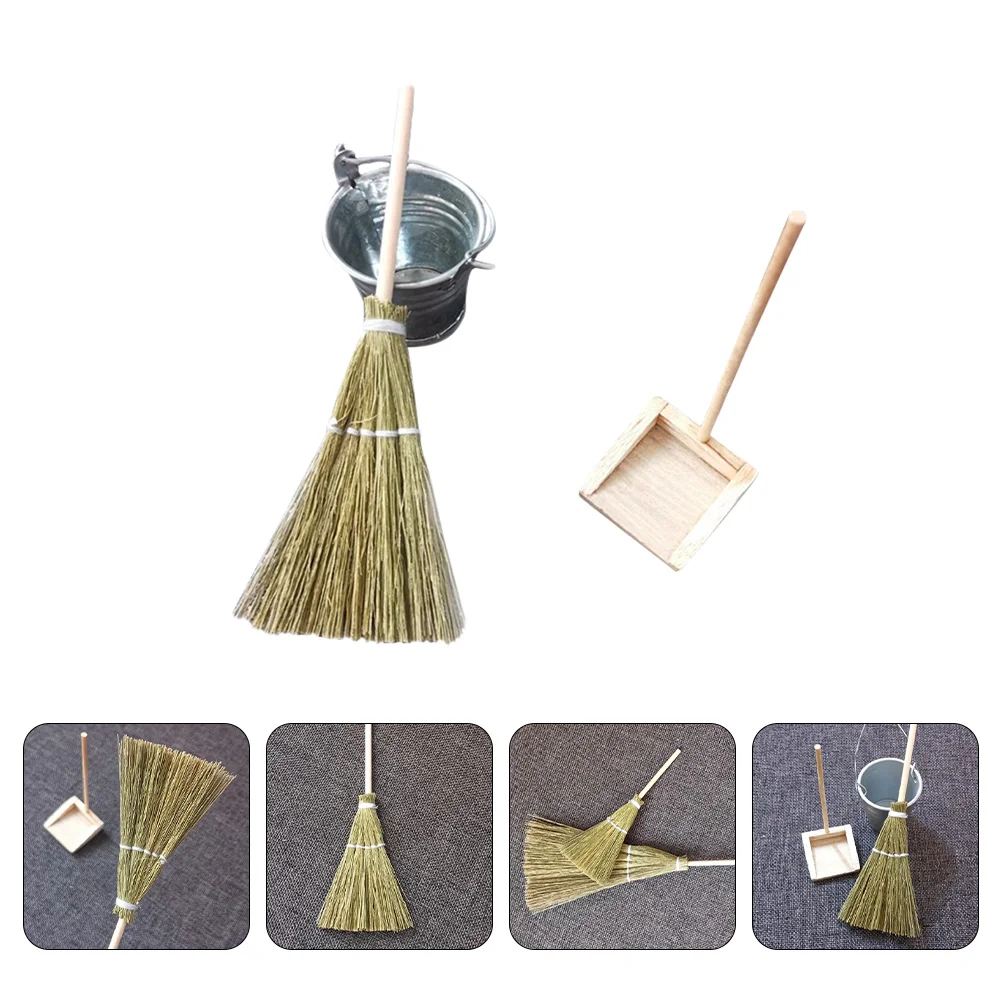 

1 Набор миниатюрная декоративная щетка ведро мусорная корзина аксессуары для кухни ванной детские развивающие игры