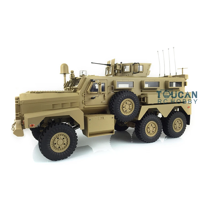 Фото 1/12 6*6 6x6 MRAP P602 Взрывозащищенный радиоуправляемый автомобиль с дистанционным управлением Гусеничный без световой звуковой системы TOUCAN Уличные игрушки для мальчиков TH16379 №5