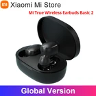 Оригинальные беспроводные наушники Xiaomi Mi, базовые 2 TWS Bluetooth наушники, стереогарнитура с басами, Redmi Airdots 2 с управлением искусственным интеллектом