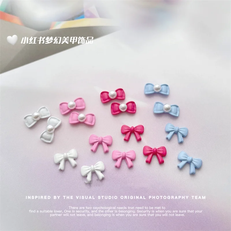 

5pcs 3D Colored Bowtie Nail Charms Star Alloy Metal Bow Nail Art DIY Press On Tips Macaron Nail Art Decorations Jewelry Supplies