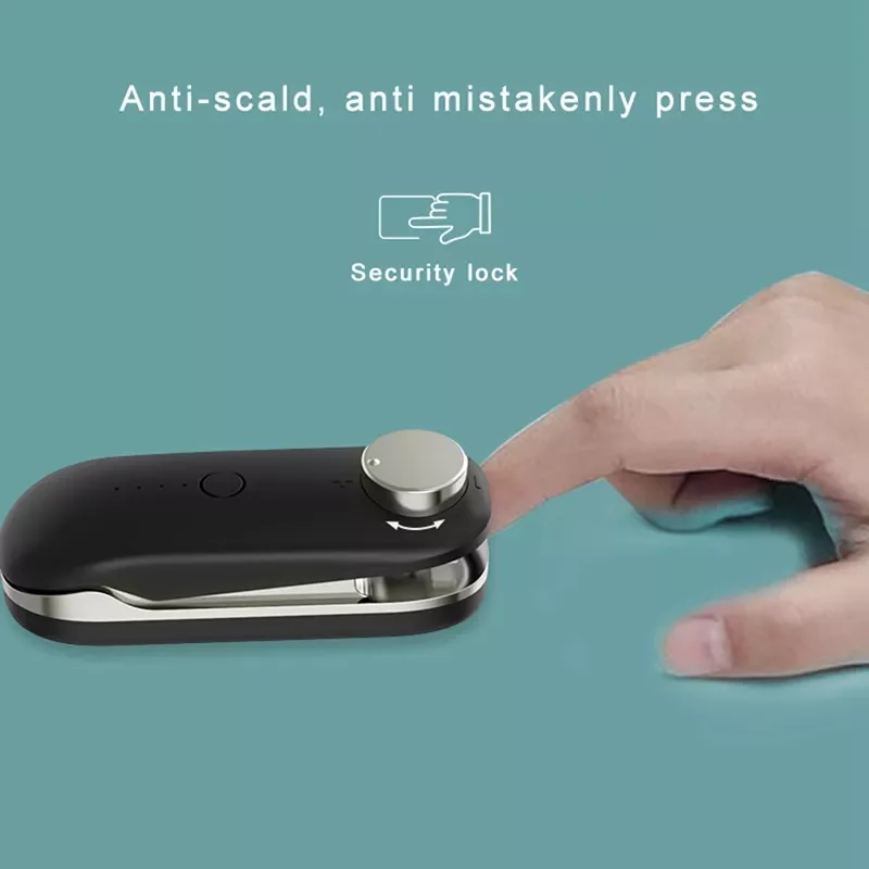 

Bag Sealer, Handheld Heat Sealer Portable Bag Sealer USB Rechargeable Travel for Kitchen Food Snack