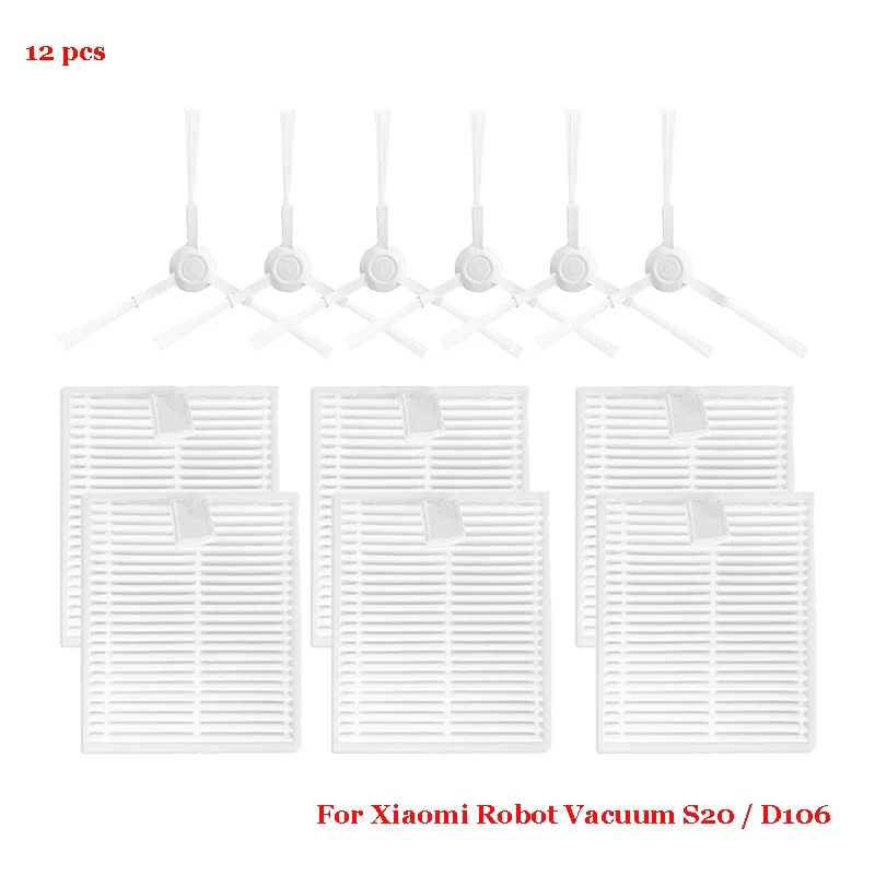 

Для Xiaomi S20/D106 робот-пылесос, запасные части, основная боковая крышка щетки, HEPA-фильтр, детали для швабры, аксессуары