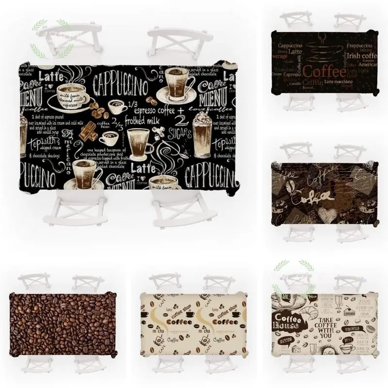 

Brown Pattern Tablecloth Waterproof Anti-scalding Thickened Wedding Rectangular Kitchen Nordic Style Ins Table Mat Decoration