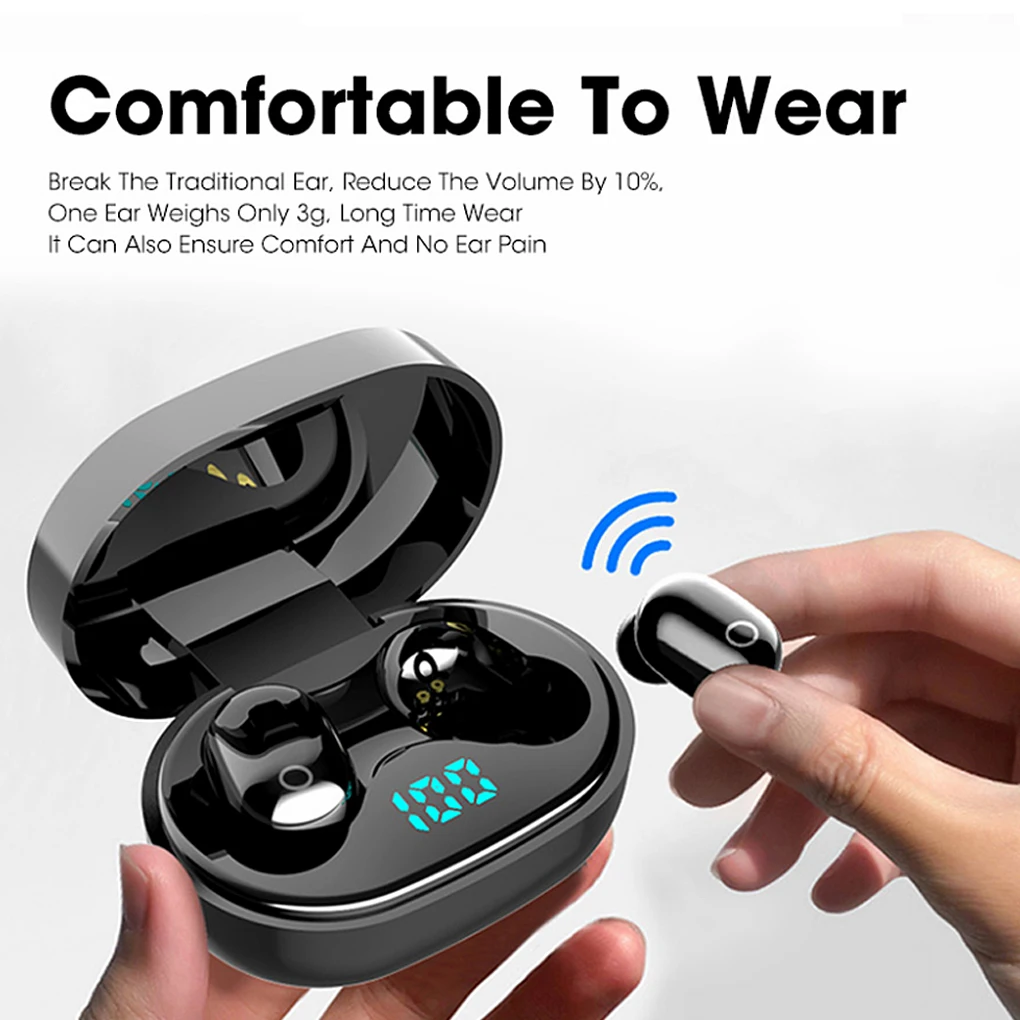 

E6S Sport Waterproof Earphones E6S TWS Bluetooth 5.0 Headsets Wireless in ear Headphones with Microphone Touch Control Earbuds
