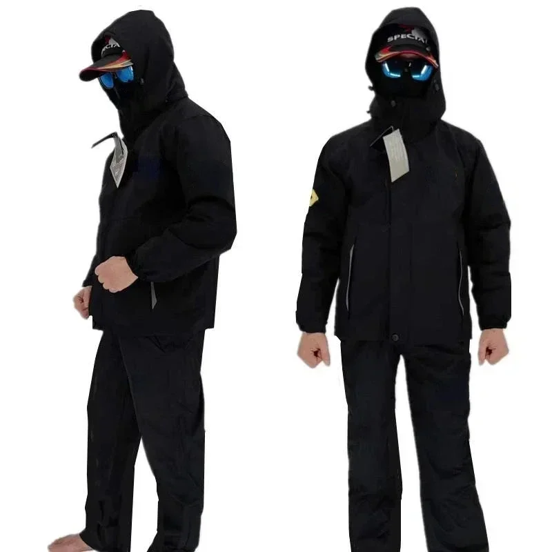 Одежда для рыбалки зимняя водонепроницаемая мужская теплая флисовая куртка