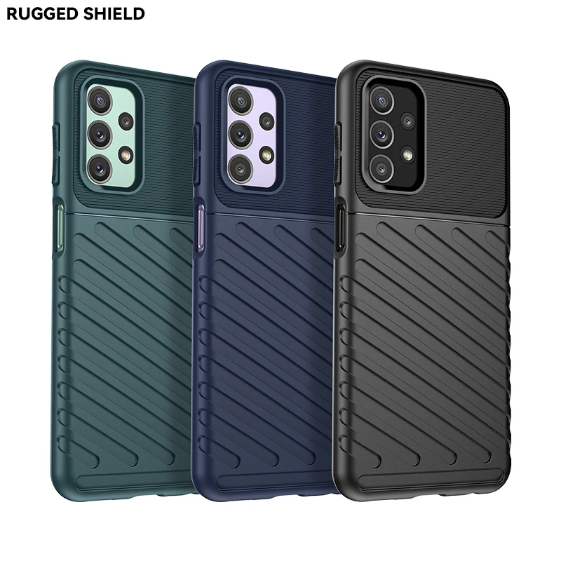 

100pcs/Lot Rugged Shield Phone Case For Samsung A24 A14 A34 A54 S23 A13 A23 A33 A53 A73 A22 A32 S22 S21 FE 5G Ultra