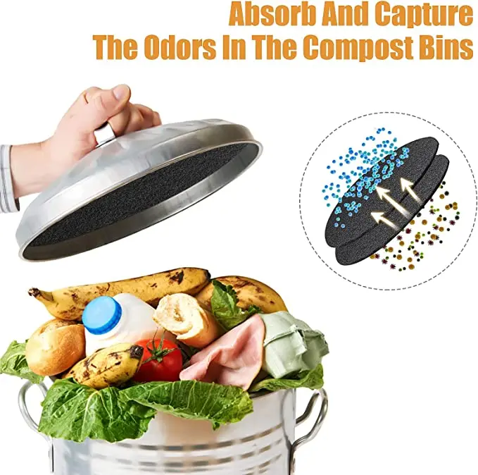 

16 Pieces Compost Bin Filter Single Use Replacement Garbage Can Filters