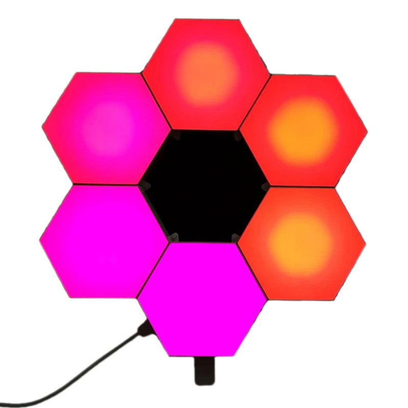 Hot-Smart Remote Control Cellular Light RGB APP Controlled LED Hexagonal Light Room Bedroom
