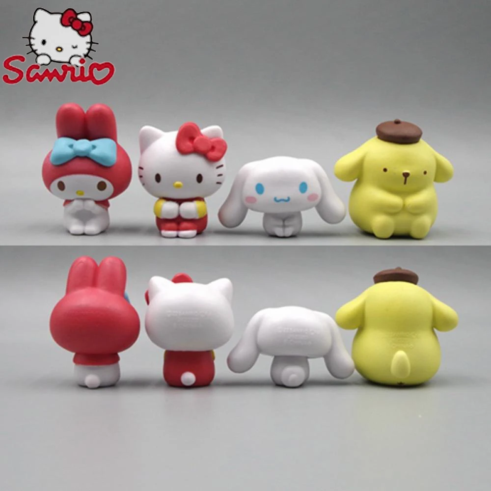 

Sanrio 4Cm My Melody Figure Anime Kawaii Cinnamoroll Kuromi Hello Kitty Cat Action Collection Materials Gifts Toys For Children