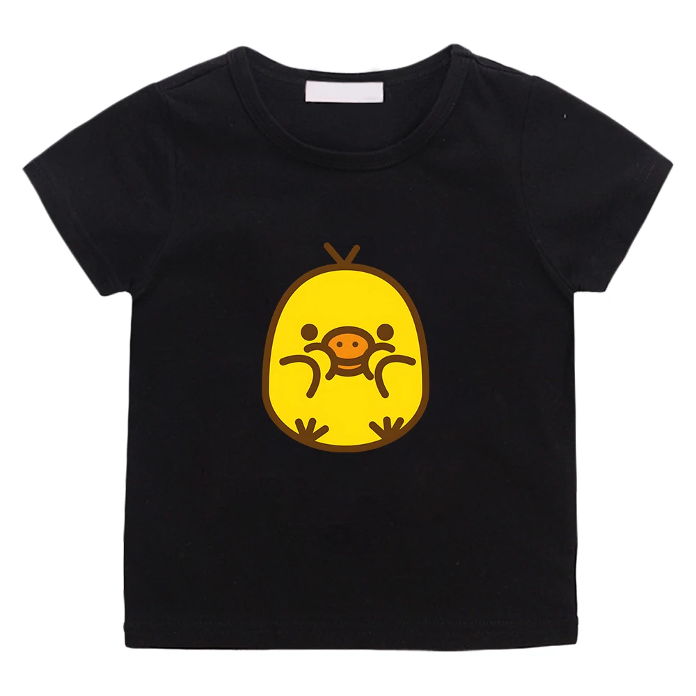 

Cute Kiiroitori Yellow Chick Graphic T-shirt for Children Boys/Girls 100% Cotton Summer Tshirts Kawaii Cartoon Short Sleeve Tees