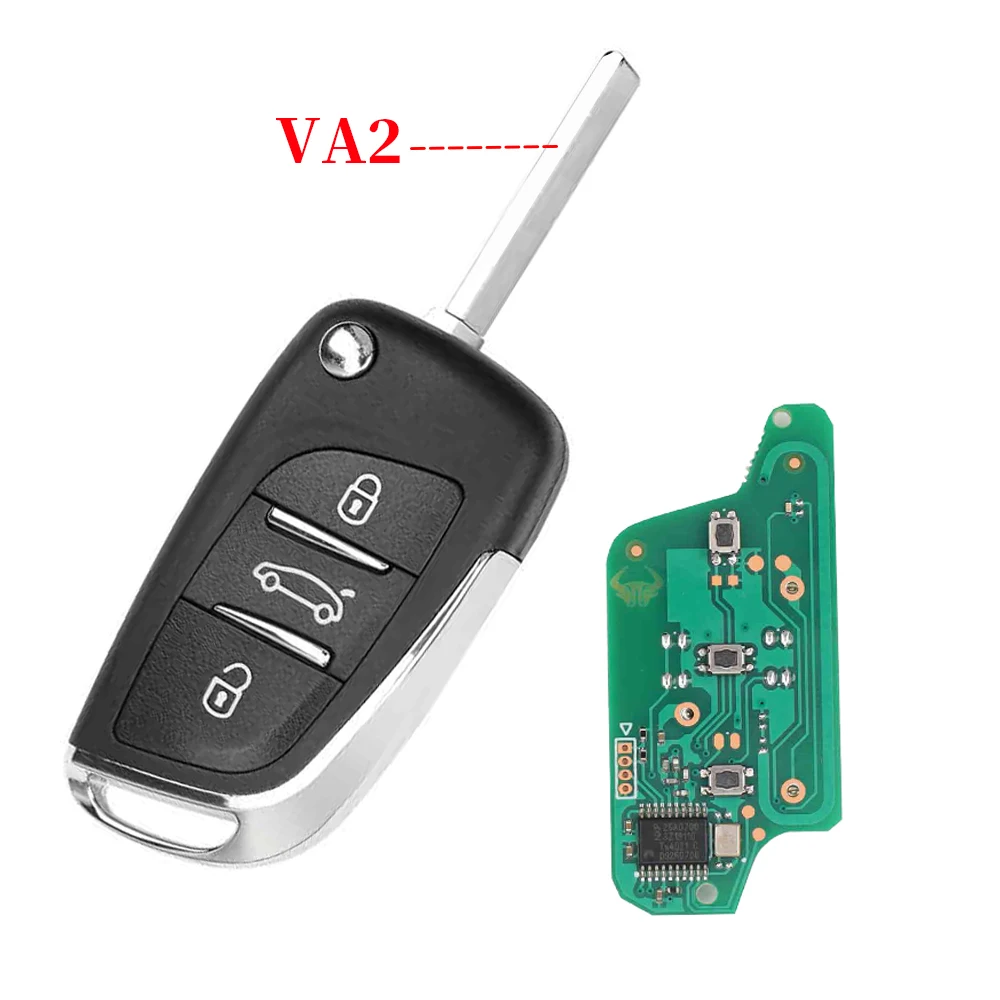 Модифицированный откидной дистанционный автомобильный ключ Liberty ASK/FSK 433 МГц ID46 для Peugeot 207 308 307 407 607 для Citroen C2 C3 C4 0523/0536 Автомобильный ключ