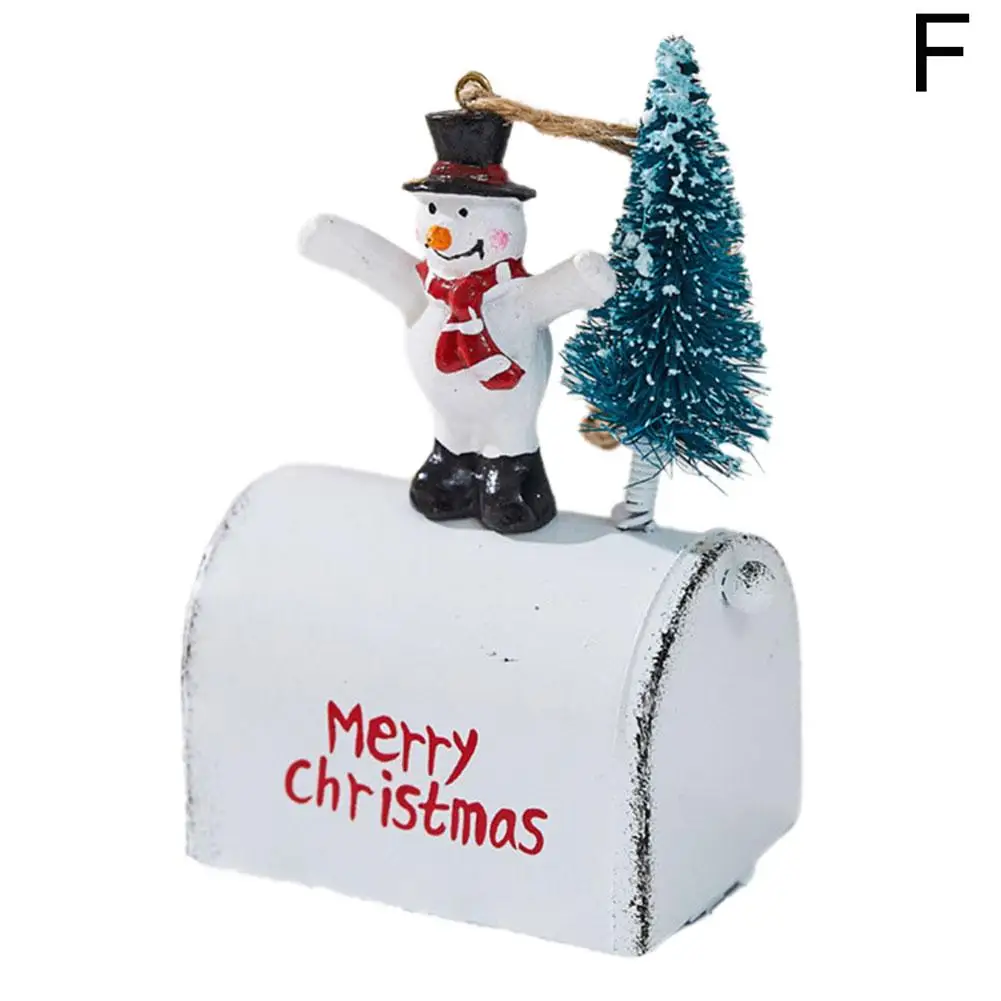 Металлический Железный Красный Почтовый Ящик Подвесной Орнамент Рождественская