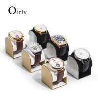 oirlv metal watch display stand with microfiber watch storage rack jewelry exhibited holder for shop cabinet