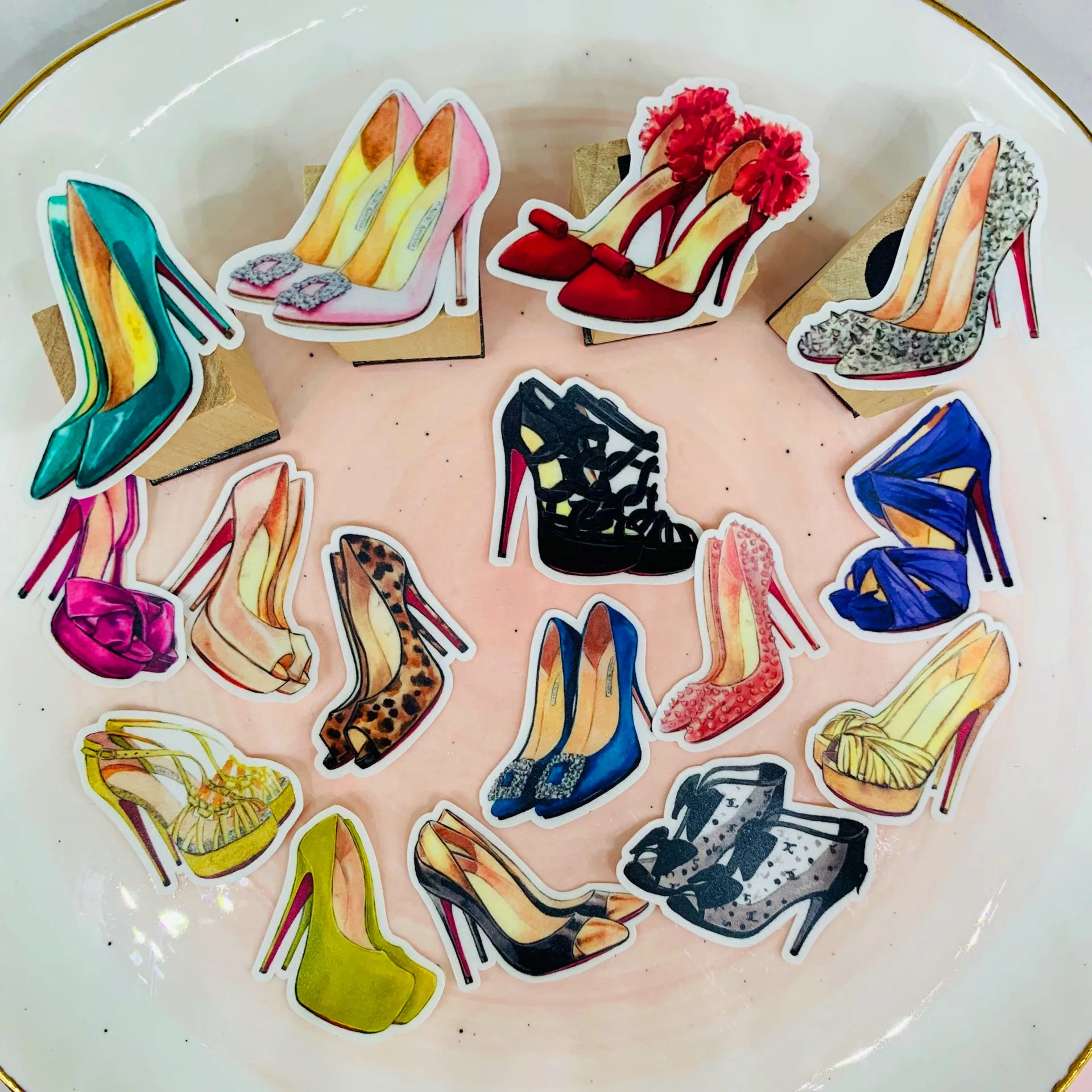 

37 pcs High heels hand made hamster stickers / scrapbooking stickers / decorative stickers / DIY handmade photo albums