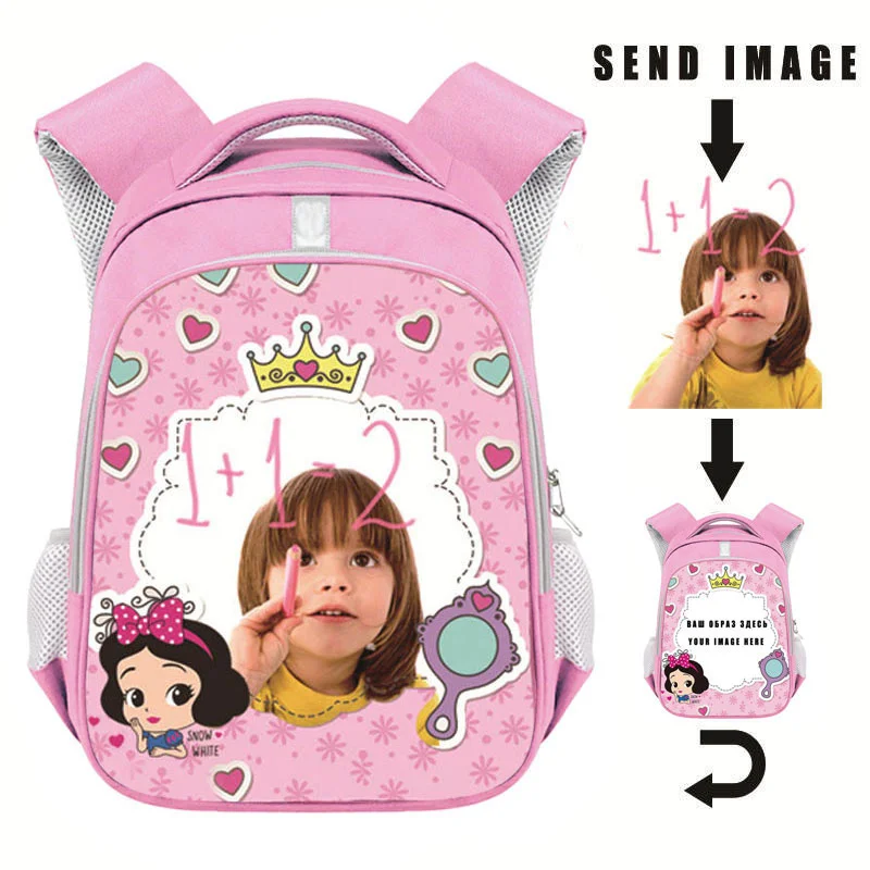 

Customize The Image / Name Backpack Children School Bags Girls Book Bag Kids Kindergarten Bag Baby Toddler Backpacks