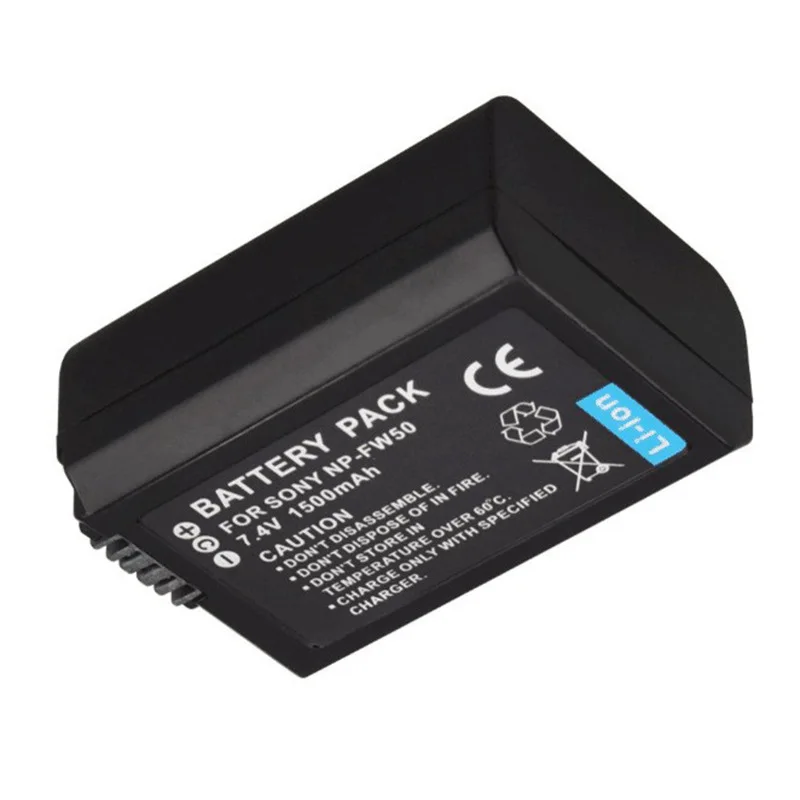 Фото Аккумулятор 1500 мАч NP-FW50 NPFW50 + зарядное устройство для Sony A6000 A6100 A6300 A6400 A6500 A5000 A5100 A7 A7II A7RII A7SII A7S A7S2 A7R NEX-3 №2
