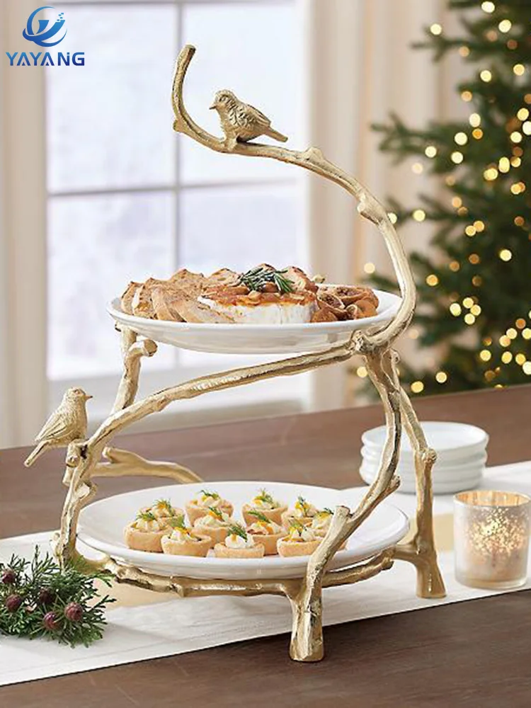 

European Tray Multi-Layer Cake Stand Wedding Party Dessert Table Candy Fruit Plate Self-help Display Jewelry Storage Desk Decor