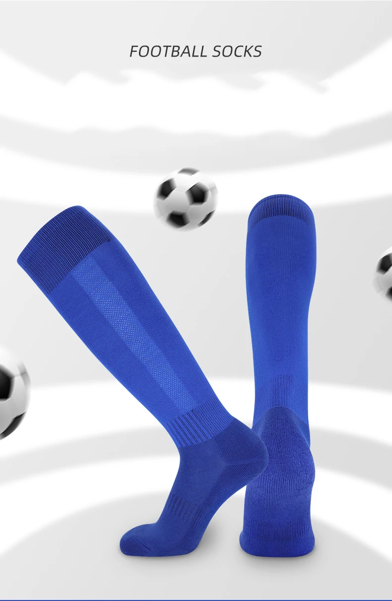 Non Slip Towel Bottom Solid Color High Tube Ball Socks Long Tube Sports Socks Men's Thickened Men's Football Socks Medias Futbol