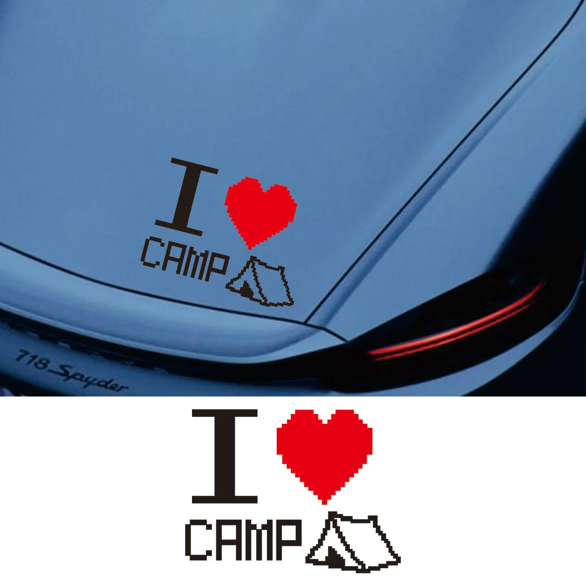 I LOVE camping Car Sticker Motorcycle Decals Styling Accessories DIY Auto Truck StickerWaterproof and non debonding