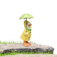 12cm dilly and dally garden ducks with umbrella resin ornament action figure room decor home garden decoration outdoor