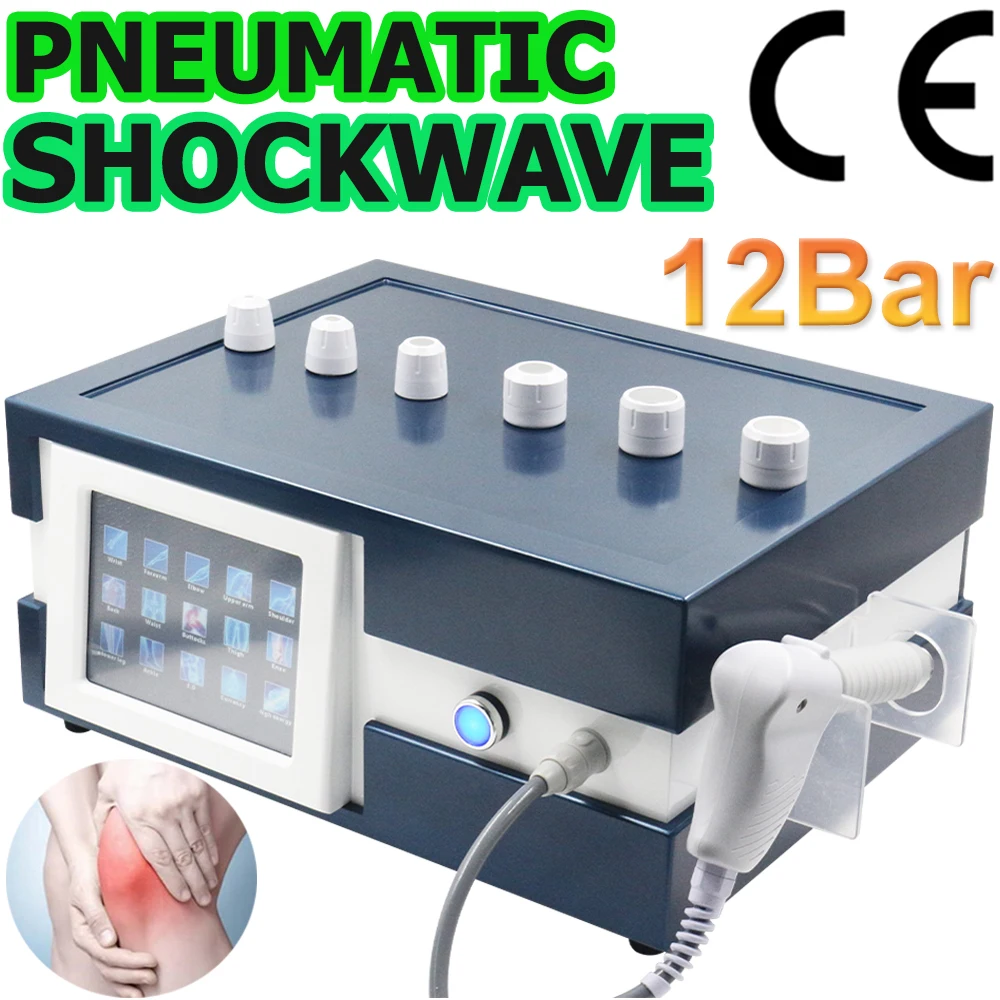 

Pneumatic Shockwave Therapy Machine ED Treatment Plantar Fasciitis Pain Relief 12 Bar Professional Shock Wave Relax Massager