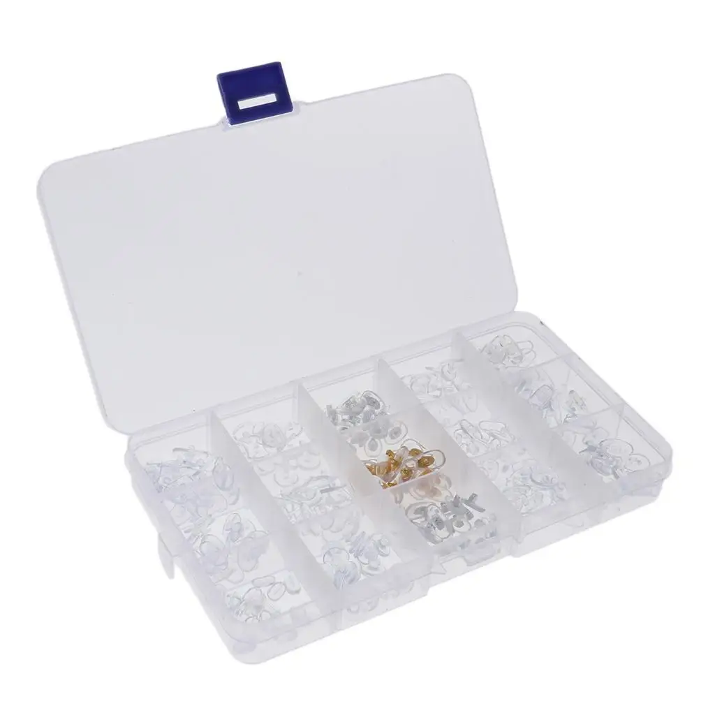 

2/3 15 Style Eyeglass Nose Pads Set 150 Pairs Soft PVC Glasses Nosepad with Case