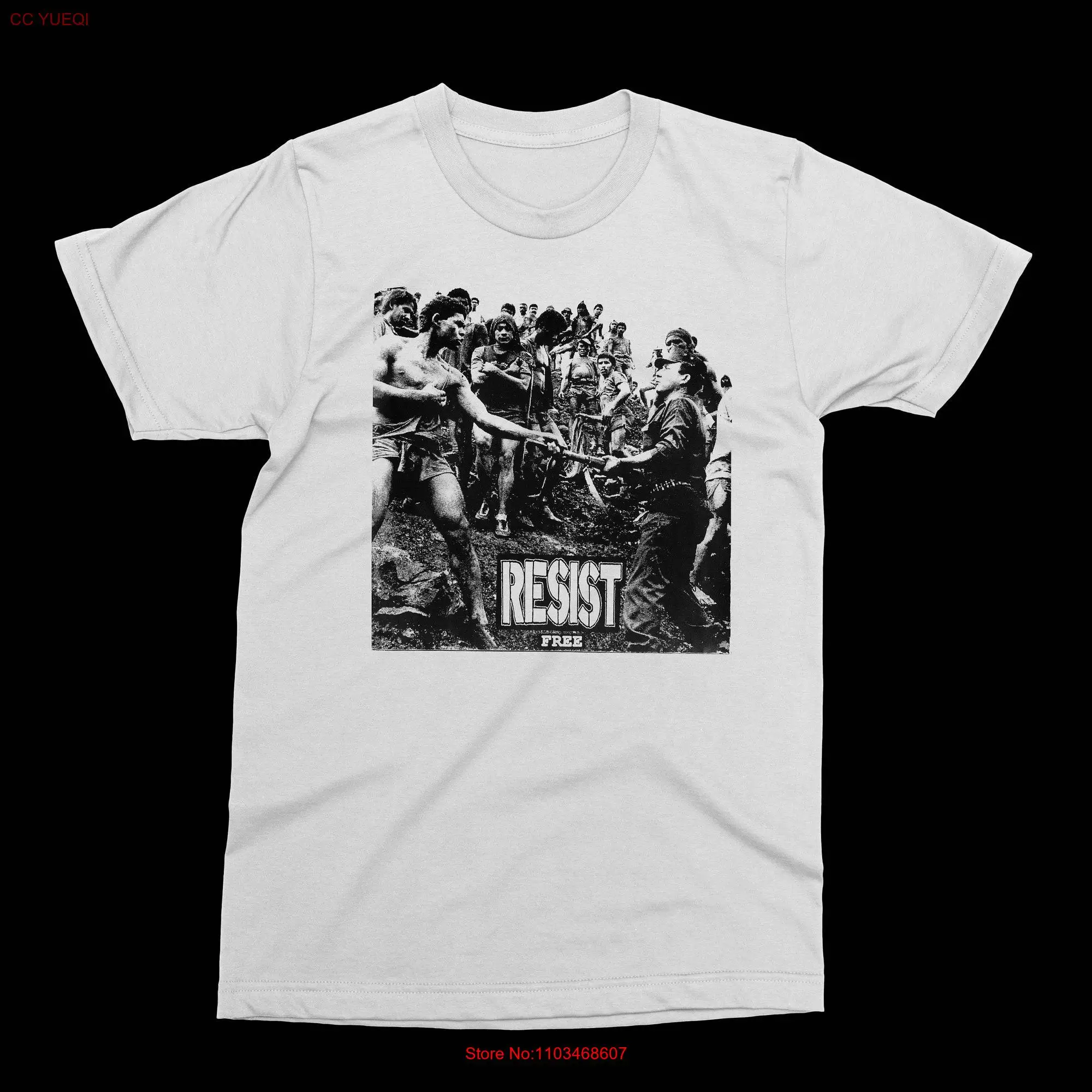 Футболка с коротким или длинным рукавом редкая белая футболка в стиле панк