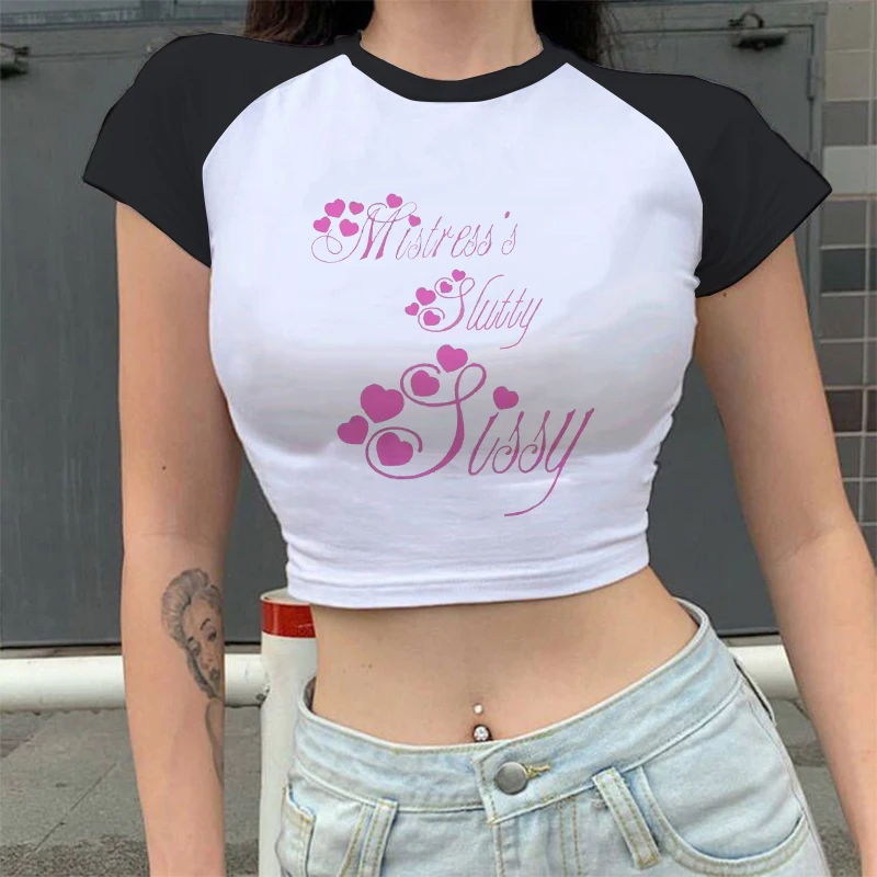 Женская футболка в стиле Харадзюку с принтом