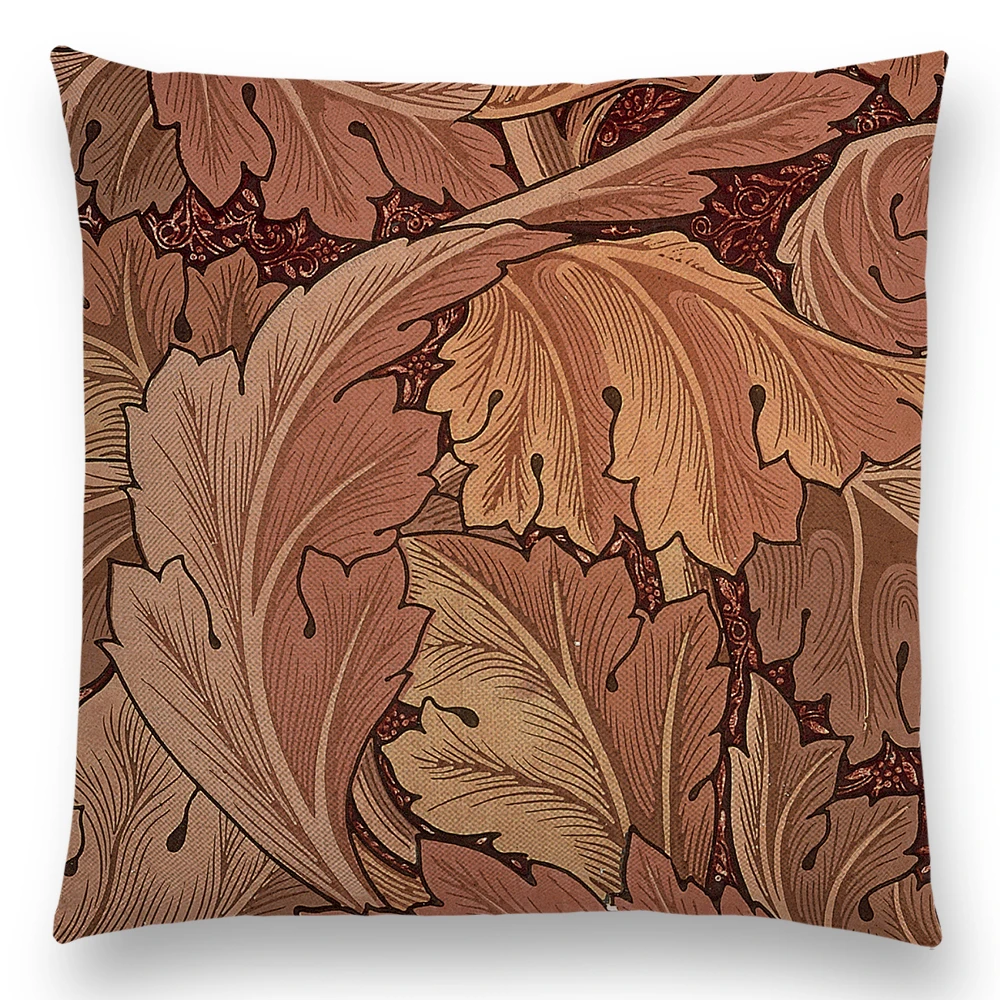 

MIAOTU Красная льняная наволочка William Morris Thief