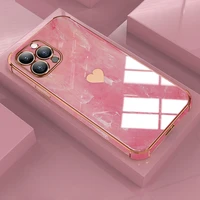 luxury shockproof plating soft case for iphone 13 12 11 pro max xs xr x r 8 7 plus iphone12 12pro iphone11 marble texture covers