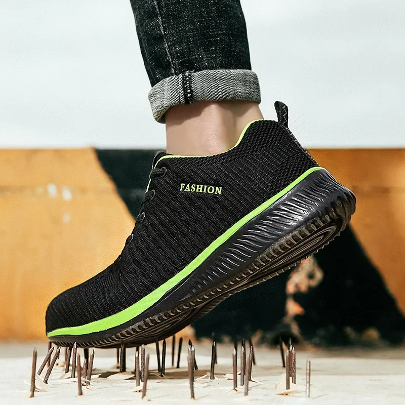 Новинка 2024 рабочая спортивная обувь Мужская защитная со стальным носком Рабочая