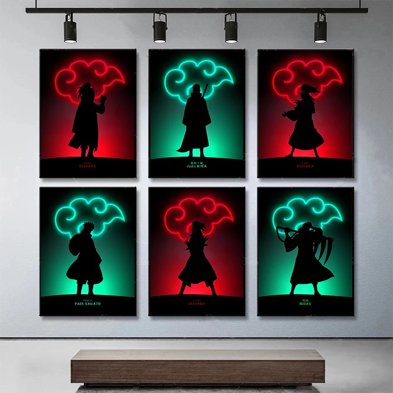 

Naruto Peripheral Posters Wall Art Japanese Anime Cartoon Canvas Paintings Picture Print Artwork Home Kids Bedroom Decoration
