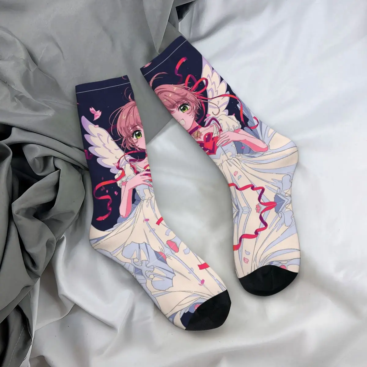 Носки Cardcaptor Sakura с волшебным сердцем Ангела Мужские Женские модные носки из