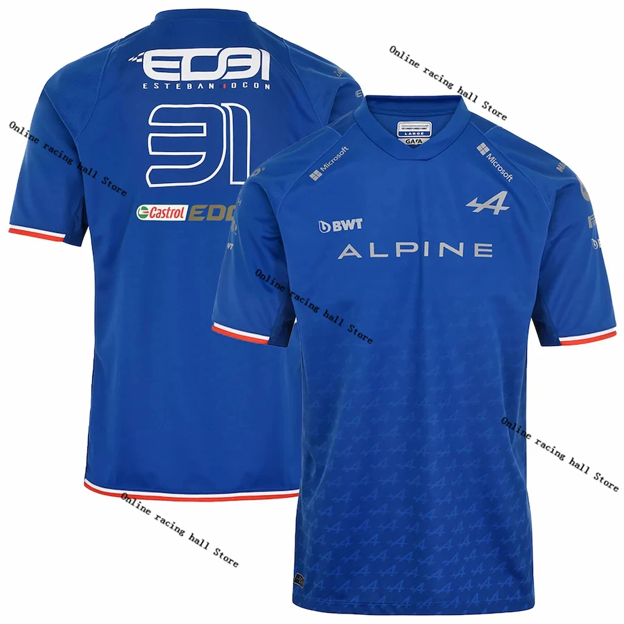 

Latest Hot Formula One Team Fanwear Tees BWT Alpine F1 Team Esteban Ocon 2022 Driver T-Shirt New Mot Racing Large Men's 3D Shirt
