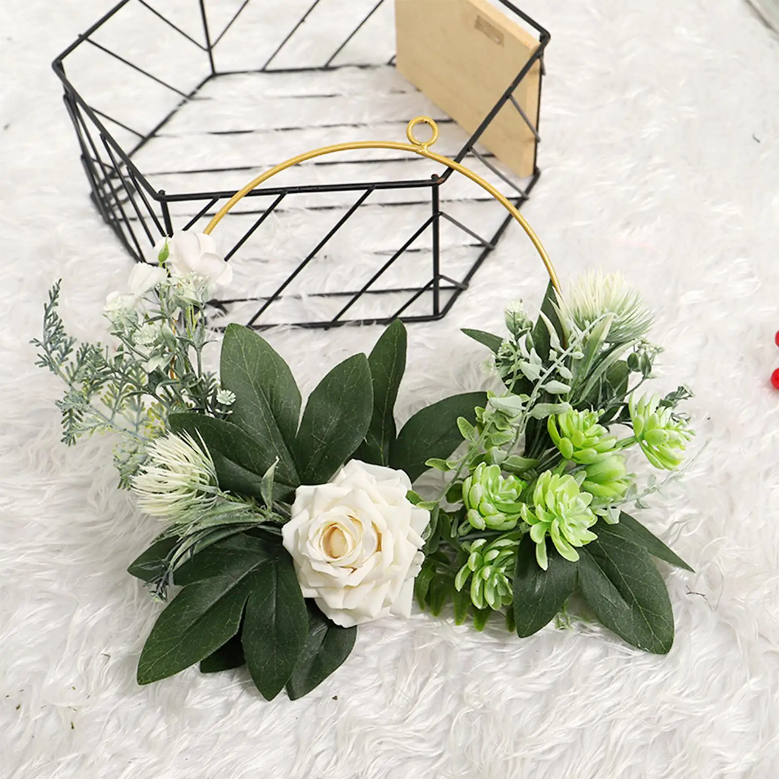 11 8-дюймовый хрустальный венок с бриллиантами и зеленой гирляндой для декора