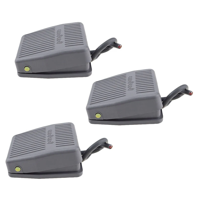 

3X 250V Footswitch Foot Momentary Control Switch Electric Power Pedal SPDT Grey