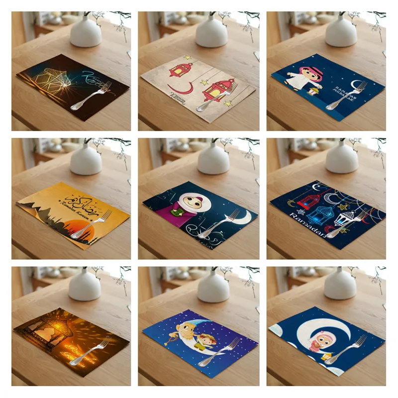 

EID Mubarak подстилка для дома Рамадан Kareem посуда Mubarak 2023 подарок Мусульманский Исламский