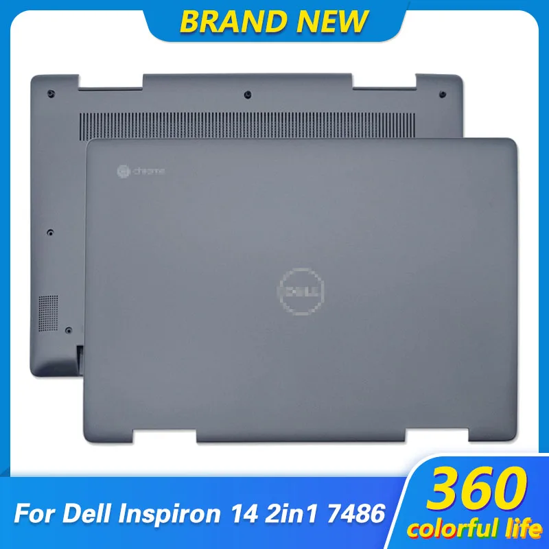 

New LCD Back Cover Bottom Case For DELL Inspiron Chromebook 14 2in1 7486 Laptop Top Screen Back Case Lower Cover 01V7XT 0XGX23