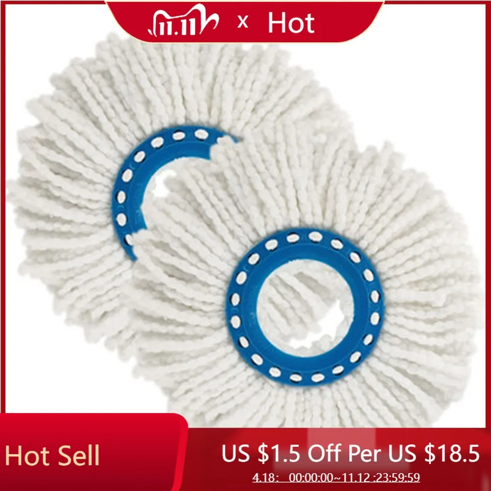 2pcs Mop Replacement Heads Suitable For German Leifheit Microfiber Replacement Head Rotating Mop Cloth
