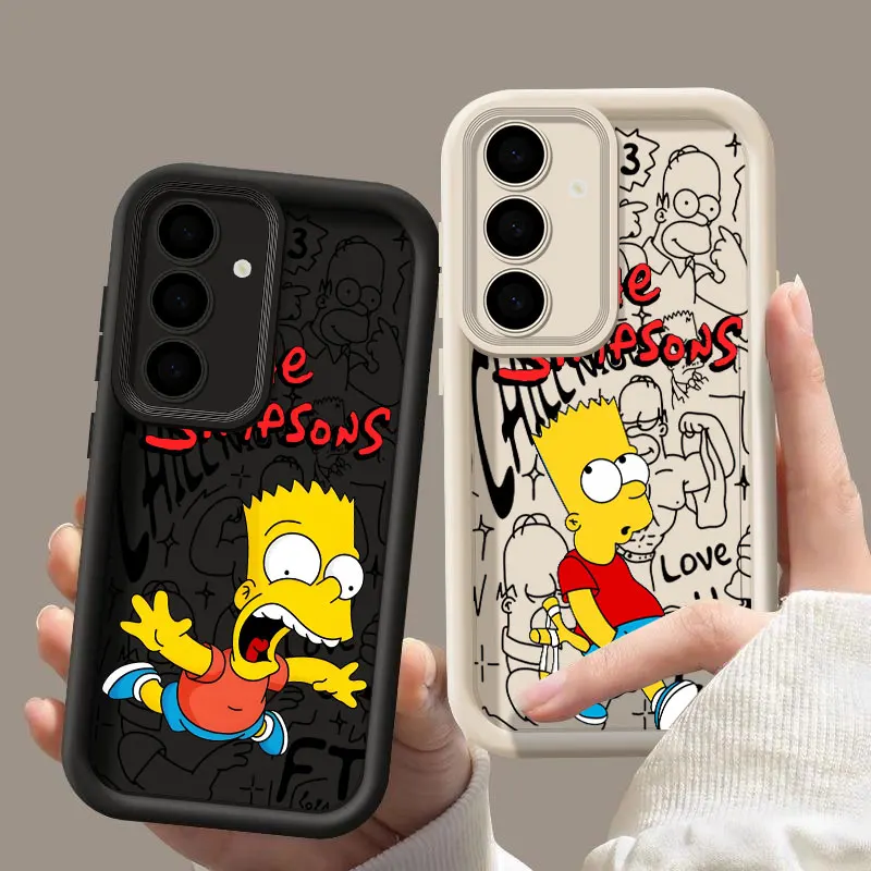 Фото Силиконовый чехол Cool Bart-S-Simpsons для Samsung Galaxy S26 S25 Ultra S24 S23 Plus S22 S21 S20 FE, противоударный защитный чехол для телефона №2