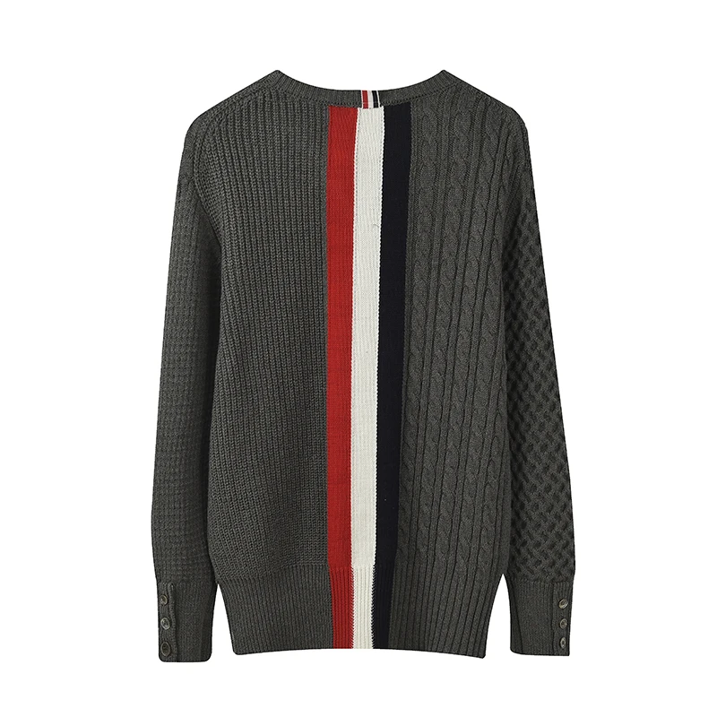 

Men's Long-Sleeved Hoodie Fashion Street Trendy Top Warm Sweater Daily Bottoming Shirt Round Neck Sweater