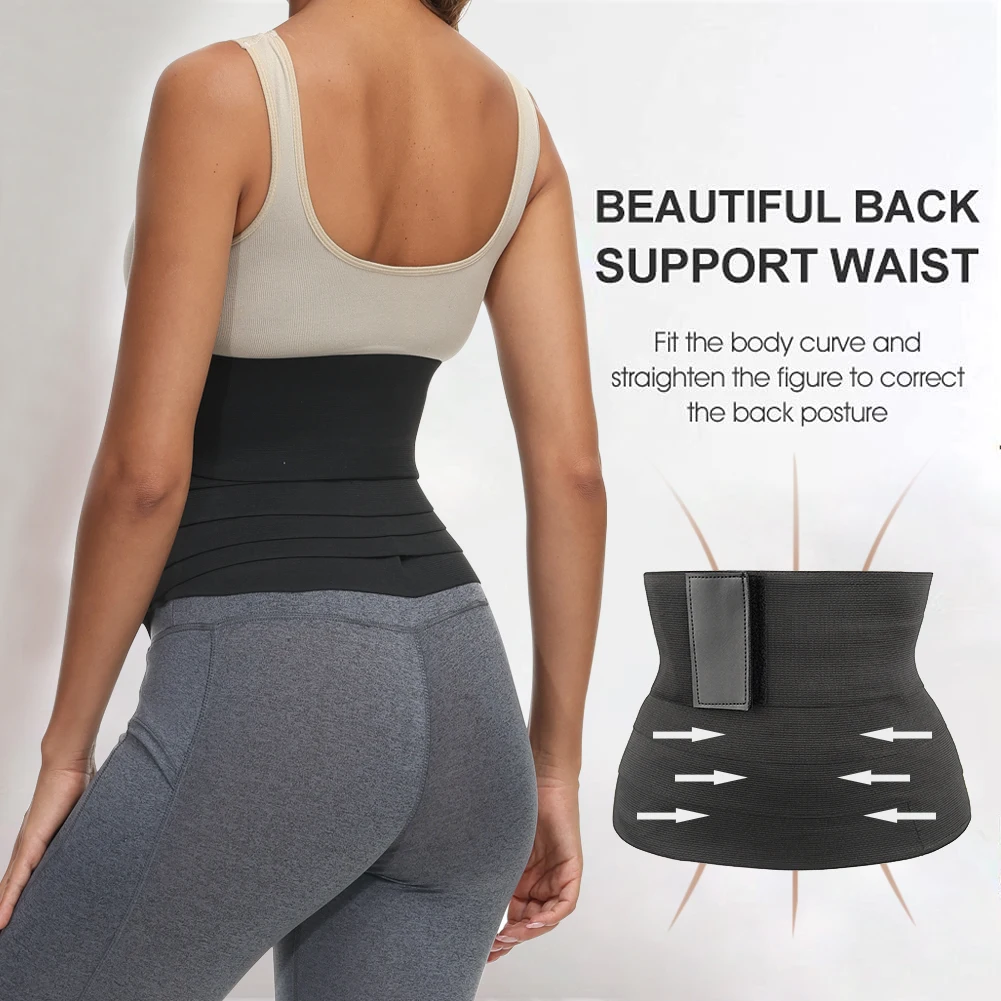 Waist Trainer for Women Snatch Me Up Bandage Wrap Lumbar Waist Support Belt Adjustable Belly Waist Wrap for Women General
