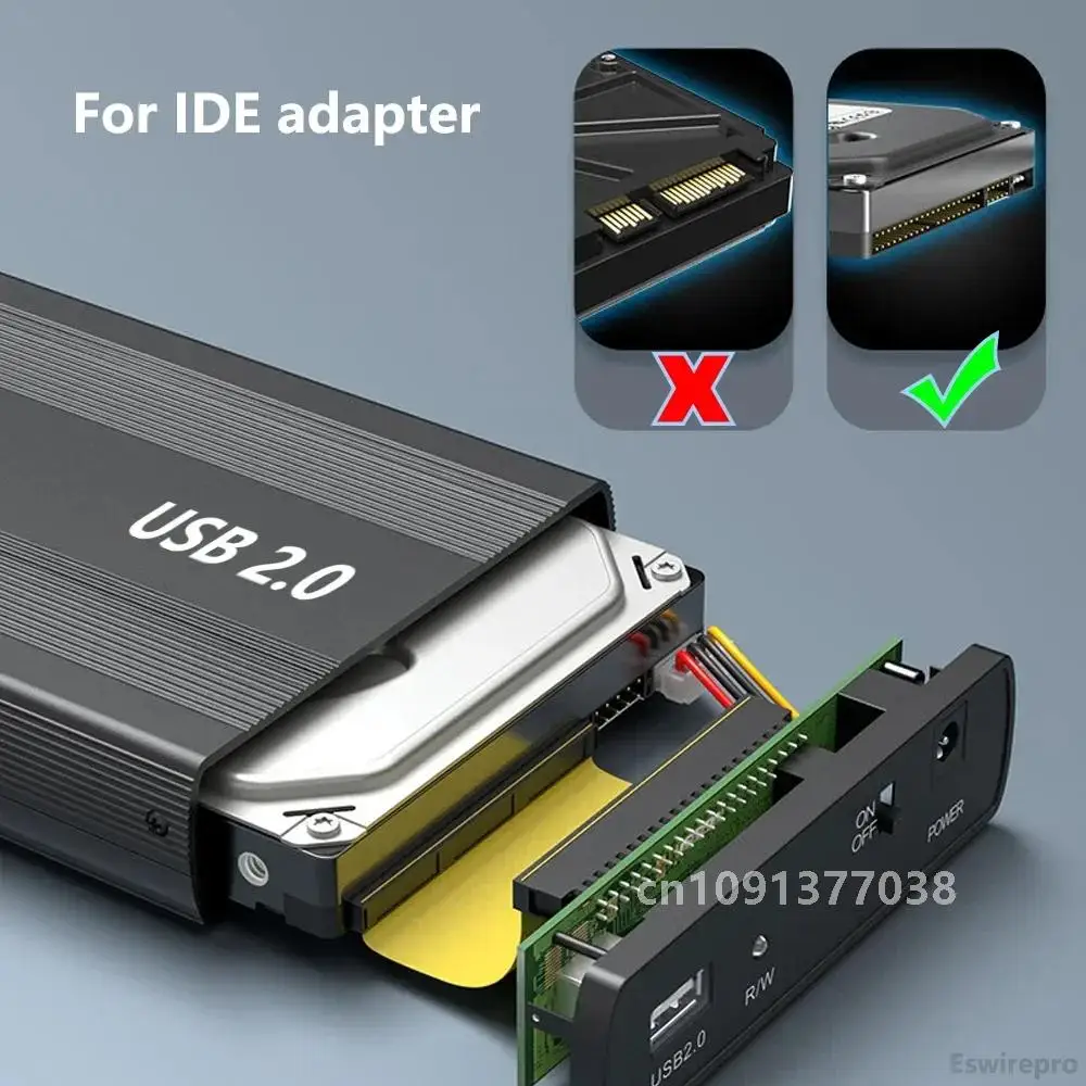 Жесткий диск IDE ATA для 3 5-дюймового жесткого диска HD SSD USB к Внешний металлический