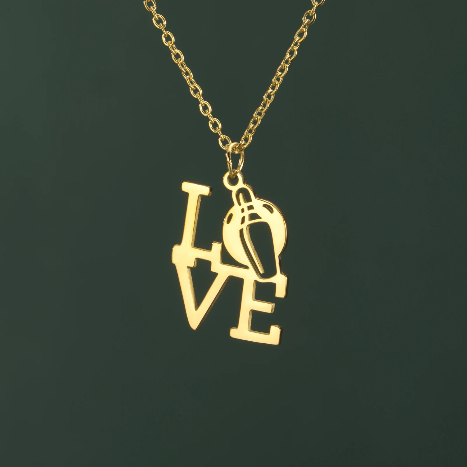 Lemegeton Ожерелье с подвеской в виде боулинга для пары ювелирные изделия из