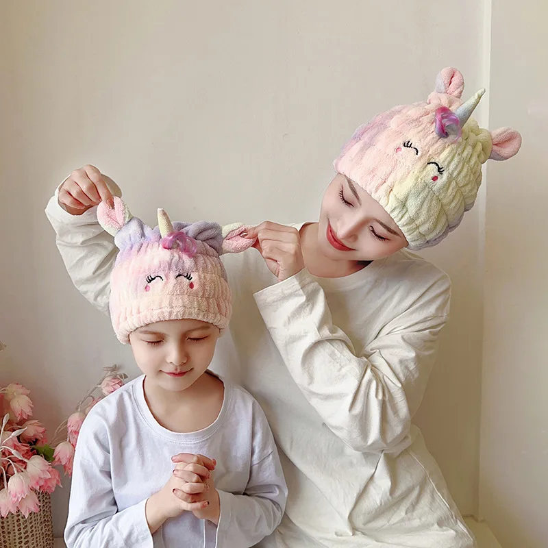 Cap Hat Bath Hat Solid Towel Cap Super Absorption Hair Dry Cap