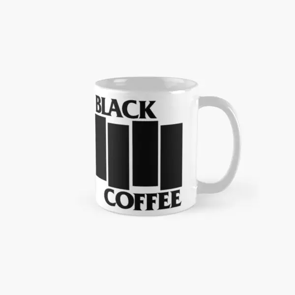 

Black Coffee Classic Mug Drinkware Simple Picture Cup Design Handle Round Photo Printed Tea Gifts Image Coffee