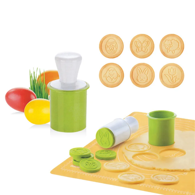 7 шт./компл. силиконовые пасхальные формочки для печенья в виде кролика