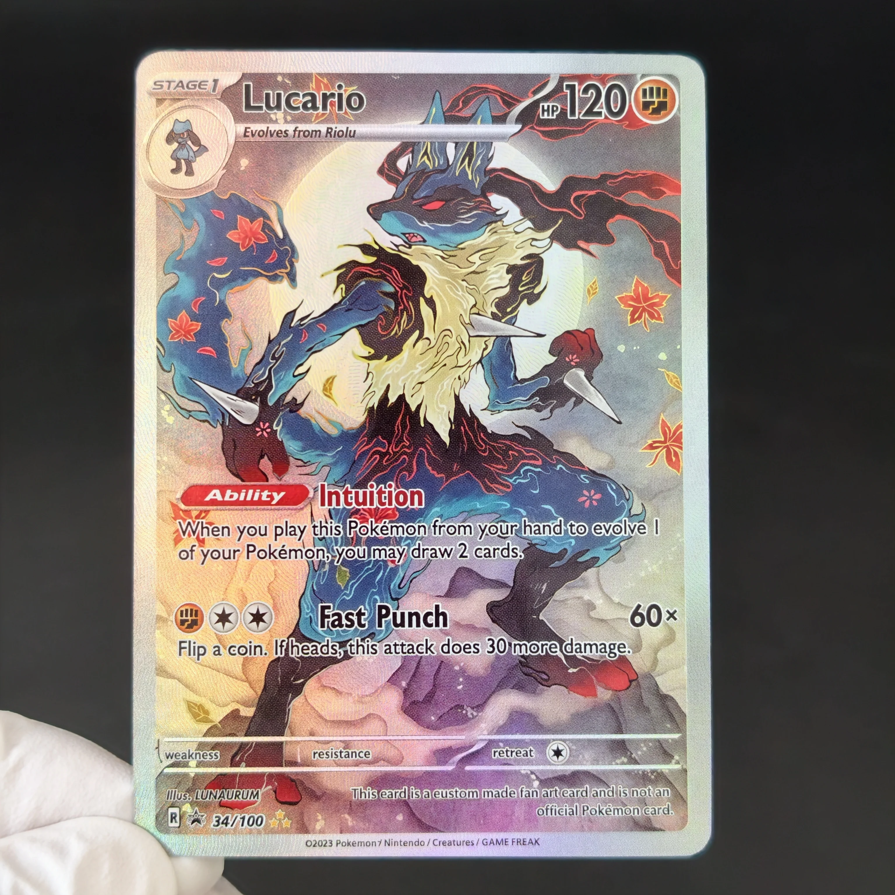 Фото Коллекционная карта PTCG Pokemon 2023 года, английская/ориентальная, в стиле тушевой живописи, сделанная своими руками, с полной текстурной голографической вставкой и текстурой, имитирующей бумагу. №1