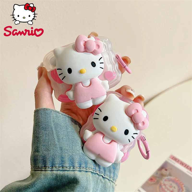 

3D мультфильм Sanrios Hello Kitty для AirPods1 2 3 Чехол Apple AirPods Pro 2 Чехол для IPhone аксессуары для наушников Air Pod чехол Y2k подарок