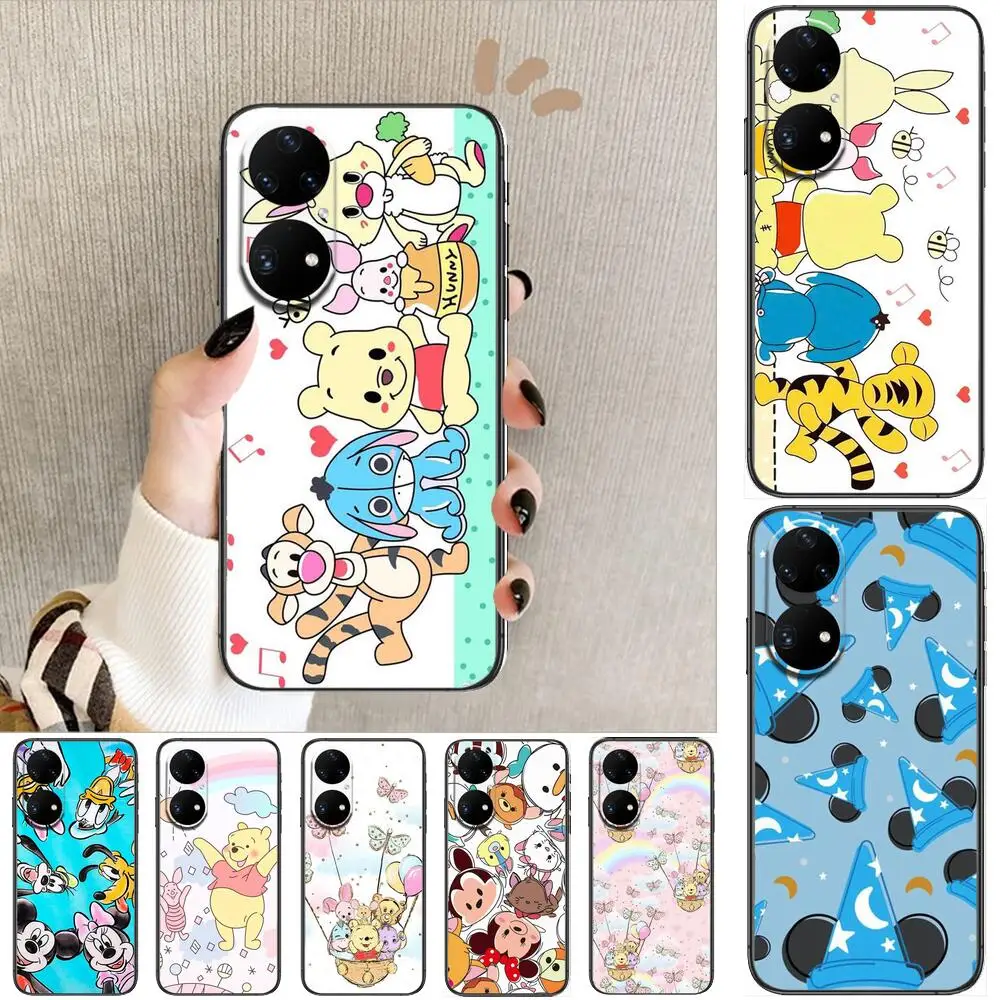 

disney winnie the pooh Phone Case For Huawei p50 P40 p30 P20 10 9 8 Lite E Pro Plus Black Etui Coque Painting Hoesjes comic fas